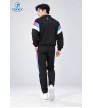 Bộ nỉ thể thao nam MDB-274-08-01 Đen phối trắng